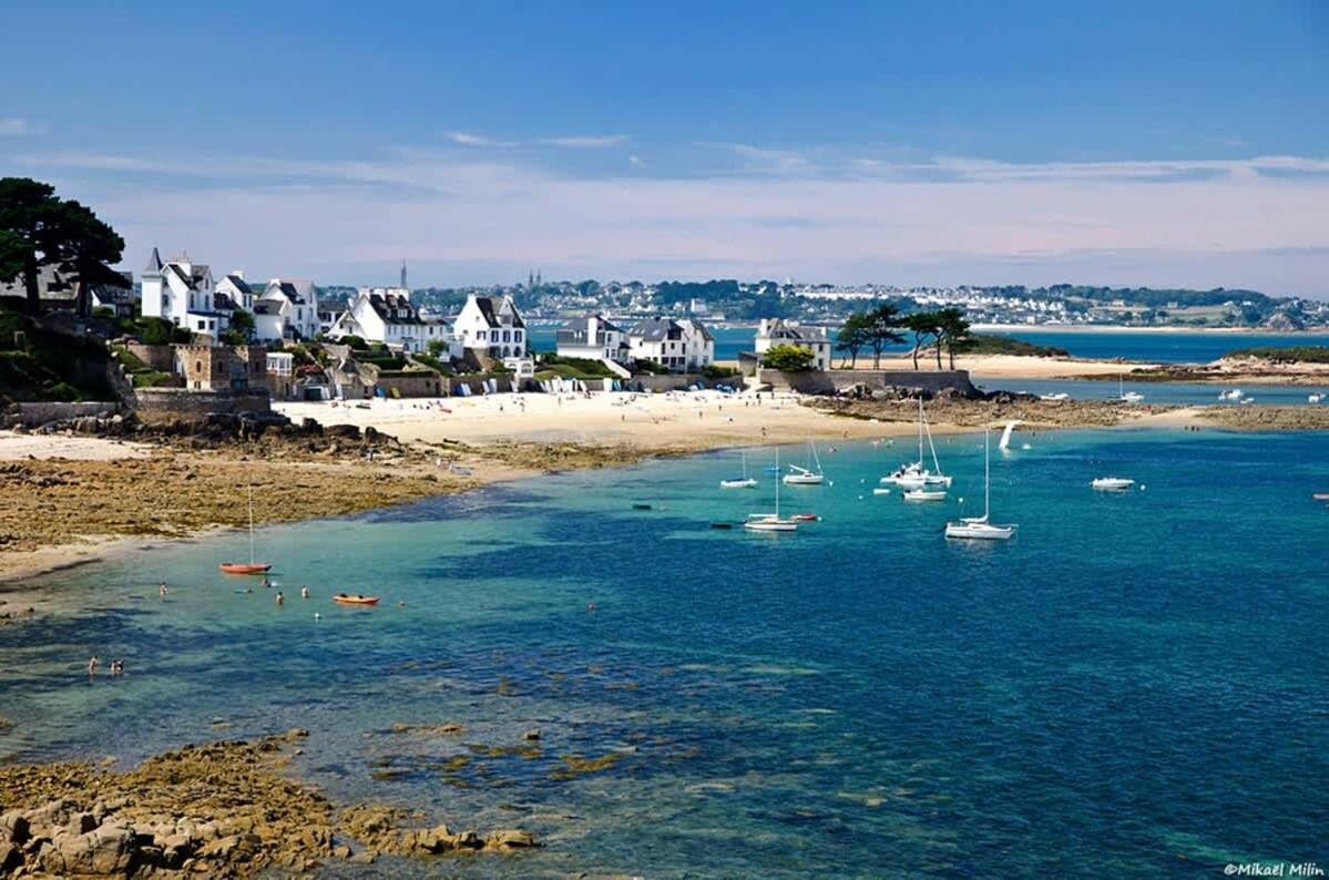 Kermartin - Maison De Famille Avec Vue Sur La Baie De Morlaix Plouezoc'h Exterior foto